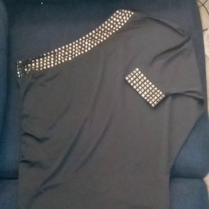 Forever 21 Black One Shoulder Top